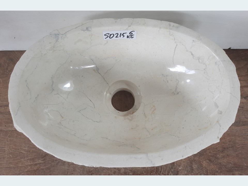 Fontein wc wit/beige natuursteen SD215 (31x21cm)