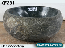 Fontein wc riviersteen KF231 (27x24cm)