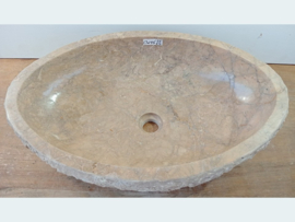 Meerkleurig brede pompbak riviersteen CW46 (62x41cm)