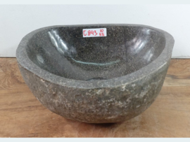 Toilet waskom uit riviersteen C843 (28x26cm)