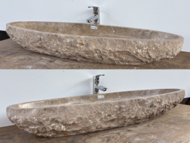 Lange waskom riviersteen kleurig OK157 (117x38cm)