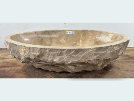 Brede waskom riviersteen IC15 (61x41cm)