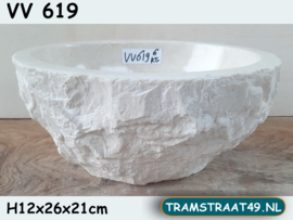 Toilet waskom riviersteen wit / beige VV619