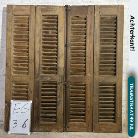 Franse louvre luiken laag (set van 4 luiken) EG3-6