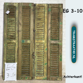 Oude franse shutters laag (set van 4 shutters) EG3-10