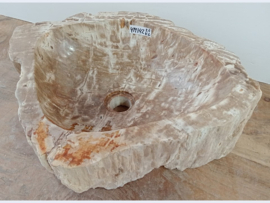 Fossiel hout opzet waskom YM142 (49x39cm)