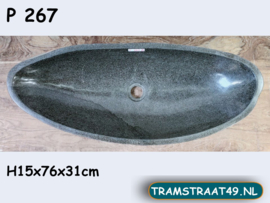 Trog opzet wastafel P267 (76x31cm)