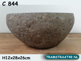 Natuursteen wasbak wc C844 (28x26cm)
