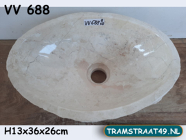 Kleine waskom van natuursteen marmer VV688 (36x26cm)