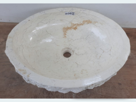 Wastafel uit marmer wit/beige VV328 (51x41cm)