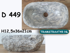 Waskom grijs / wit mini trog D449 (36x21cm)