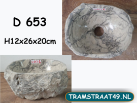 Toilet wasbak grijs / wit D653 (26x20cm)