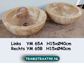 Set lavabo rond onyx YM65 (Ø40cm)