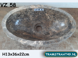 Toilet fontein natuursteen marmer VZ58 (36x22cm)