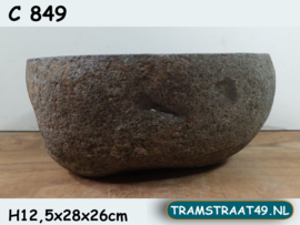 WC opzetwaskom riviersteen C849  (28x26cm)