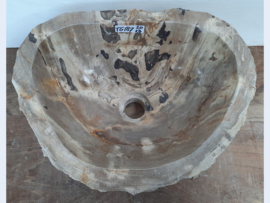 Wastafel versteend hout TG187 (40x39cm)