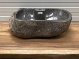 Natuursteen waskom met kraangat KR02 (54x36cm)