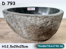 Toilet opzetwaskom natuursteen D793 (29x25cm)