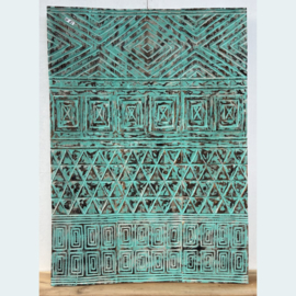 Groene wandpaneel houtsnijwerk IF61 (H140 cm)