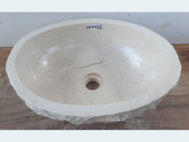 Lavabo wit/beige riviersteen VV453 (42x31cm)