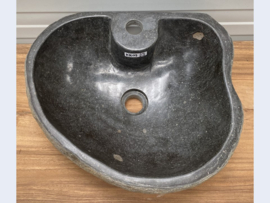 Riviersteen waskom met kraangat  KR09 (45x38cm)