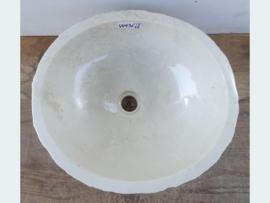 Wit / beige wasbak riviersteen VV436 (41x36cm)
