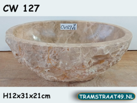Kleurige fontein wc riviersteen CW127 (31x21cm)