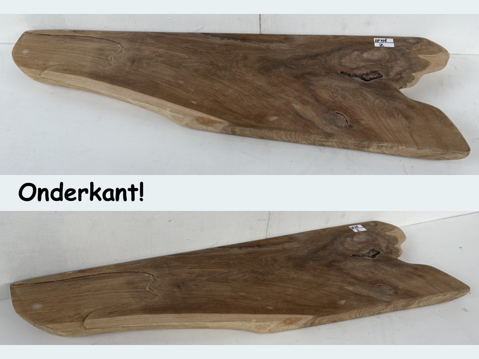 Teak wortel plank / wastafel blad IF116 (120x40cm)