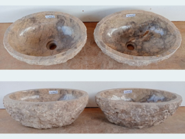 Set pompbak riviersteen meerkleurig CW211 (42x31cm)