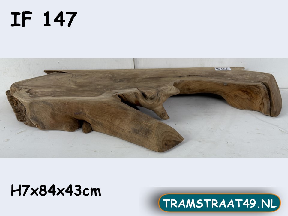 Teak wortel blad / wastafel plank IF147 (84x43cm)