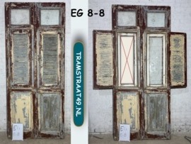 Vintage hoge voordeur met glas deurtjes EG8-8