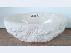 Pompbak toilet wit / beige ovaal SD208 (31x21cm)