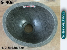 Kleine riviersteen waskom G406 (22x18cm)