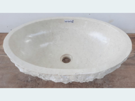 Waskom marmer wit/beige VV353 (51x36cm)