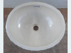 Riviersteen lavabo wit/beige VV470 (36x31cm)
