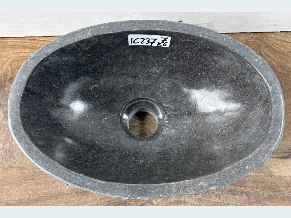 Toilet wastafel natuursteen grijs IC238 (31x21cm)