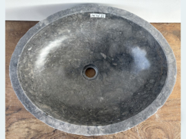 Grijs / wit brede pompbak riviersteen OK36 (51x41cm)