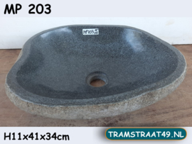 Riviersteen lavabo laag MP203 (41x34cm)