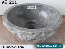 Fonteintje toilet grijs van marmer VE211  (27x22cm)