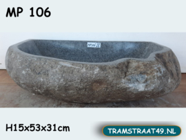 Riviersteen wastafel hoek MP106