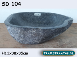 Lage lavabo natuursteen SD104 (38x35cm)