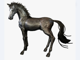 Grote paard van aluminium N20 (205cm)