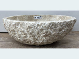 Riviersteen lavabo beige/wit UK266 (41x31cm)