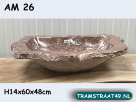 Steen fossiel waskom AM26 (60x48cm)