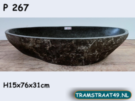 Trog opzet wastafel P267 (76x31cm)