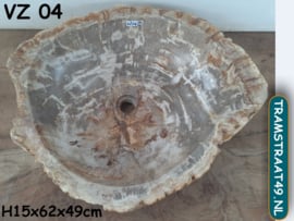 Versteend hout opzetwastafel VZ04 (62x49cm)
