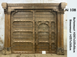 Oude grote deuren teak hout N108