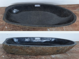 Diepe vogeldrinkschaal riviersteen TG234 (63x25cm)