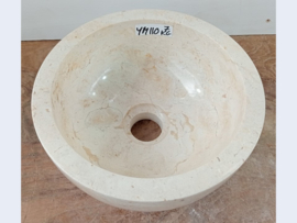 Fontein wc wit/beige rond YM110 (H12xØ25cm)