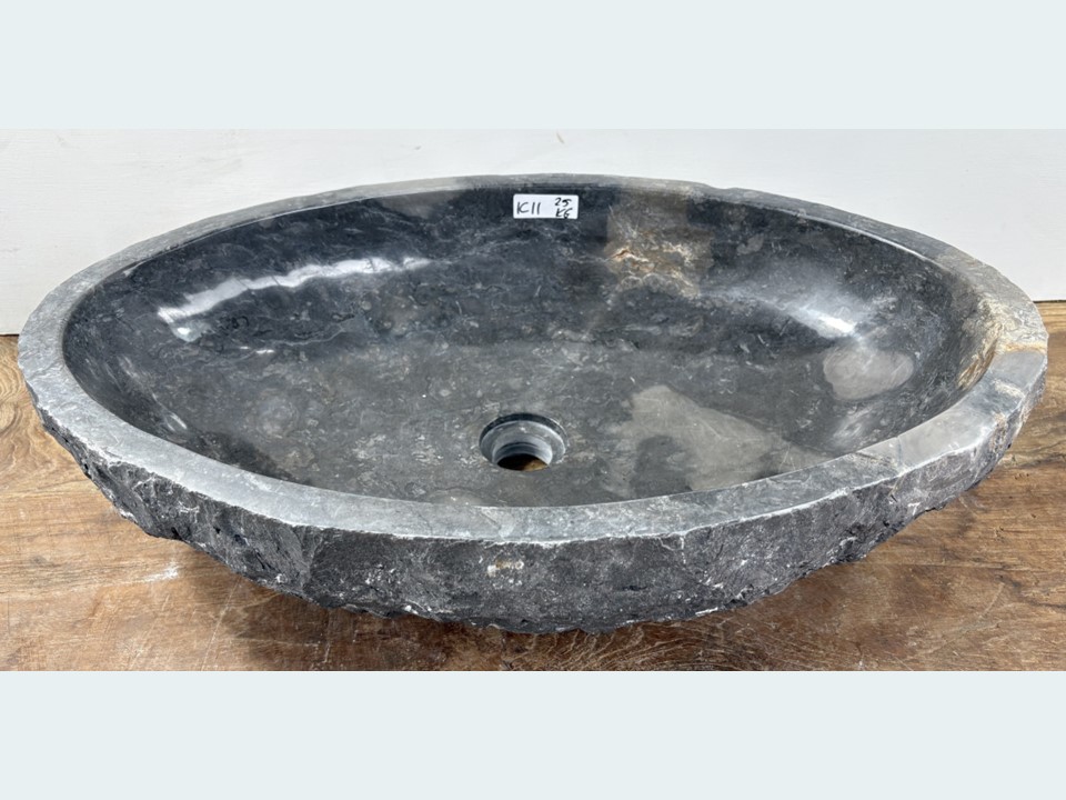 Badkamer pompbak riviersteen grijs/wit IC11 (61x40cm)